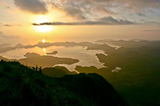 Sunrise in Tiu Tang Lung, Hong Kong, China