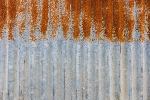High resolution Rusty corrugated iron texture background.
