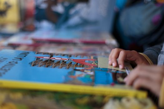 Book fair in Vitoria city, celebrating book's day on april the 23th