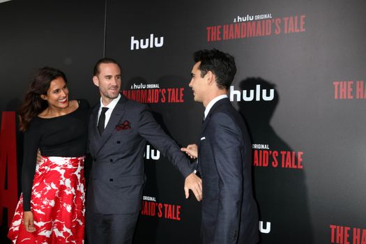 Maria Dolores Dieguez, Joseph Fiennes, Max Minghella
at the Premiere Of Hulu's "The Handmaid's Tale," Cinerama Dome, Hollywood, CA 04-25-17