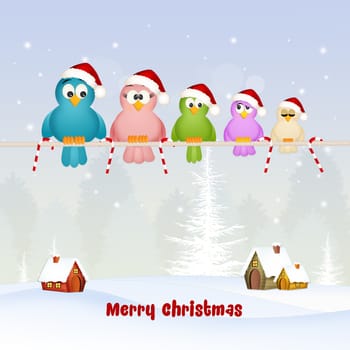 illustration of greeting for Christmas