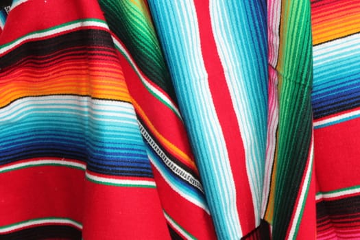 poncho serape background Mexican cinco de mayo fiesta wooden copy space