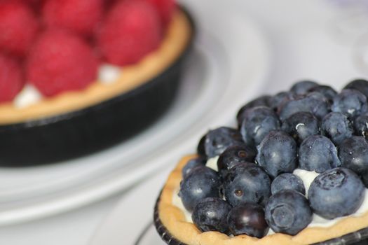 Cupcakes with raspberrys and berrys