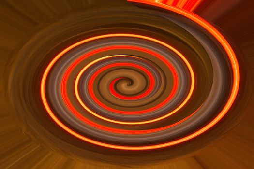Abstract illustration, Vibrant color spirals Spiral background.