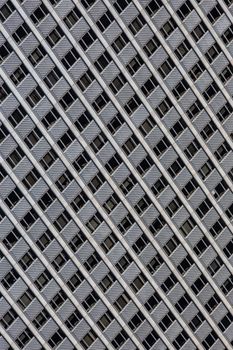 Abstarct pattern of modern office building windows.