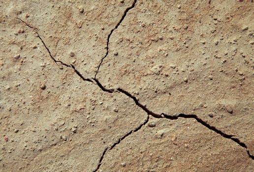 Close-up of earth cracked because of drought