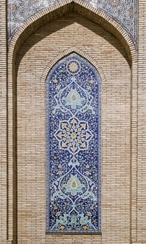 Ornate window niche in the wall, Bukhara, Uzbekistan