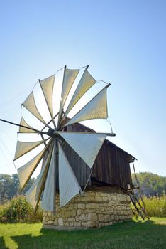Old wooden wind mill