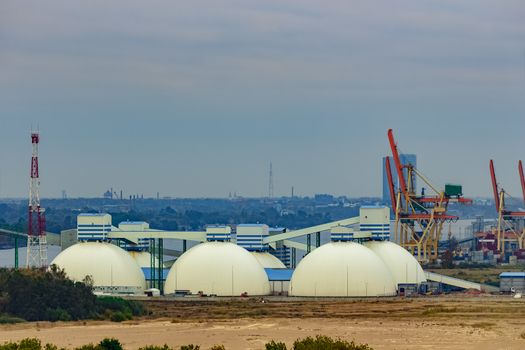 Fertilizer terminal with saltpeter in Riga, Latvia