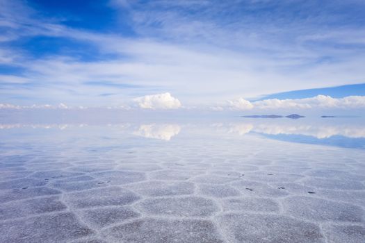 Salar de Uyuni salt white flats desert, Andes Altiplano, Bolivia