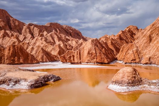 Valle de la muerte landscape in San Pedro de Atacama, Chile