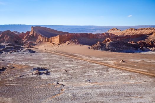 Valle de la Luna landscape in San Pedro de Atacama, Chile