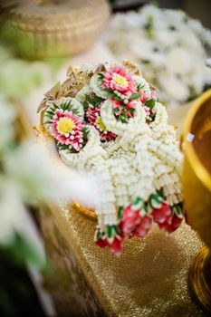 Flower garland for bride and groom (Thai traditional wedding)