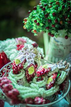 Flower garland for bride and groom