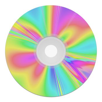 2d illustration of a colorful cd-rom music data storage