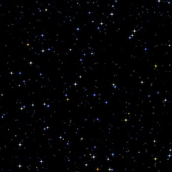 2d illustration of a seamless stars background
