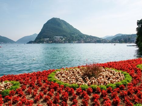 Lugano, Switzerland: Images of the Gulf of Lugano and Ciani park, botanical park of the city.