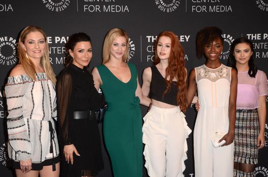 Madchen Amick, Marisol Nichols, Lili Reinhart, Madelaine Petsch, Ashleigh Murray, Camila Mendes at "Riverdale" Screening and Conversation presentted by the Paley Center for Media, Beverly Hills, CA 04-27-17