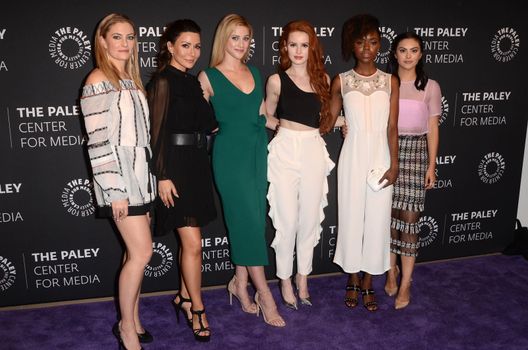 Madchen Amick, Marisol Nichols, Lili Reinhart, Madelaine Petsch, Ashleigh Murray, Camila Mendes at "Riverdale" Screening and Conversation presentted by the Paley Center for Media, Beverly Hills, CA 04-27-17