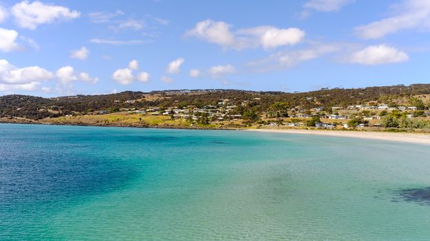 View of the Southern ocean at the North side of Kangaroo island in southern Australia.