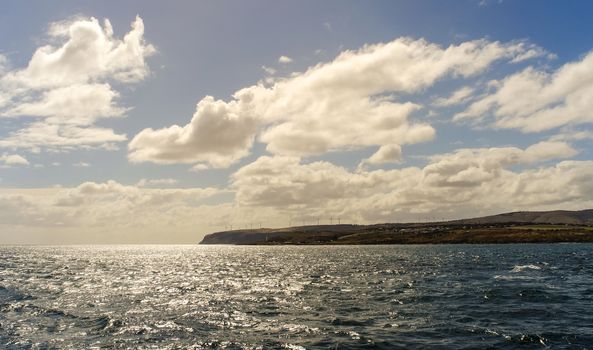 View of the Southern ocean at sunset in Kangaroo island, southern Australia.