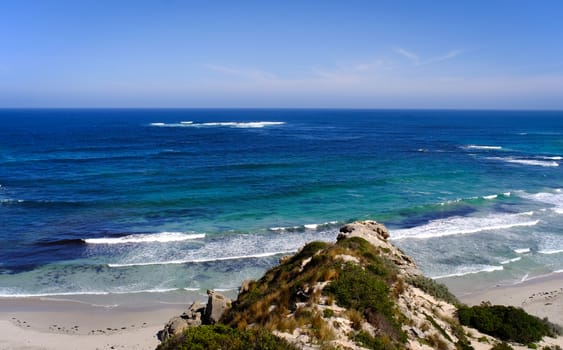 Beautiful blue sea at the sunny day in summer