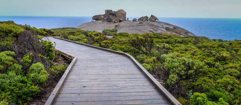 A wooden bridge on Kangaroo Island, South Australia. The island lies in the state of South Australia 112 km (70 mi) southwest of Adelaide.