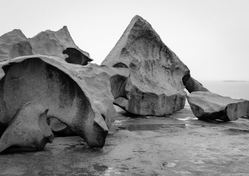 Huge rocks on Kangaroo Island, South Australia. Kangaroo Island is one of South Australia most popular tourist attractions.