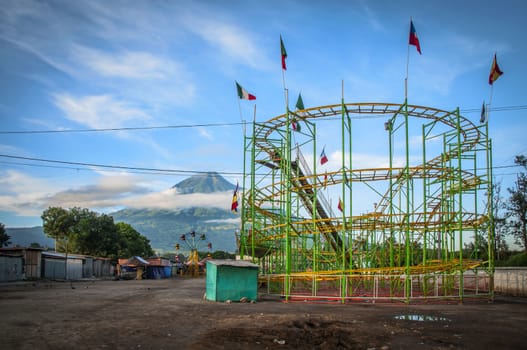 An abandoned fairground in Antigua, Guatemala