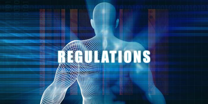 Regulations as a Futuristic Concept Abstract Background