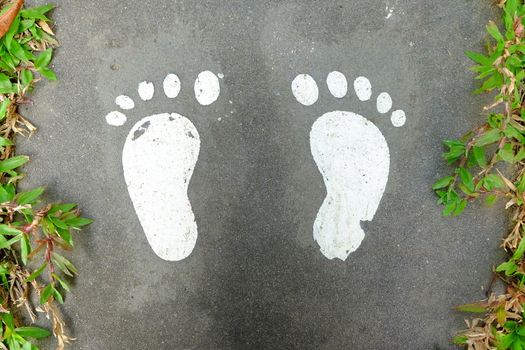 Kid Footprint on Ground.