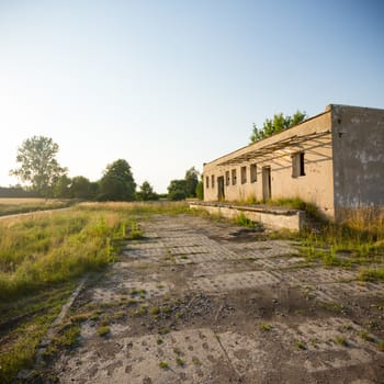 ruins of a very heavily polluted industrial factory, industrial series