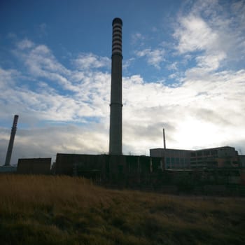 ruins of a very heavily polluted industrial factory, industrial series