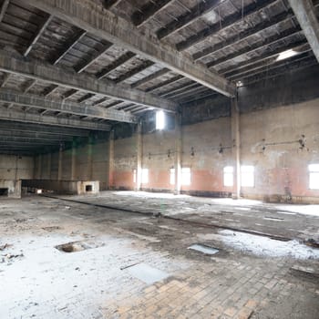 ruins of a very heavily polluted industrial factory, industrial series