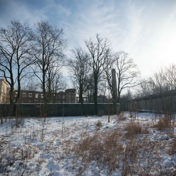 ruins of a very heavily polluted industrial factory, industrial series