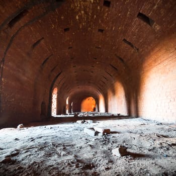 ruins of a very heavily polluted industrial factory, industrial series