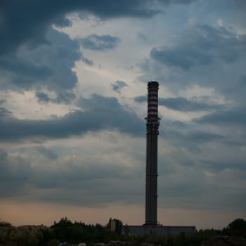 ruins of a very heavily polluted industrial factory, industrial series