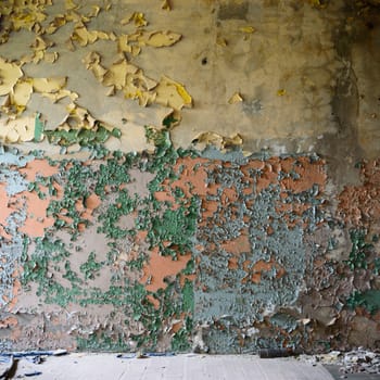 ruins of a very heavily polluted industrial factory, industrial series