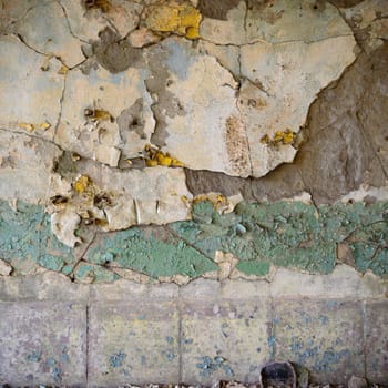 ruins of a very heavily polluted industrial factory, industrial series