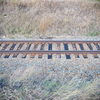 view of the railway track on a sunny day