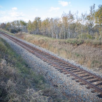 view of the railway track on a sunny day