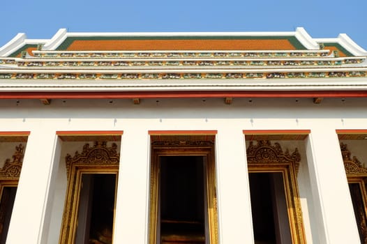 Thai Church at Wat Ratchaorot Temple Bangkok, Thailand.