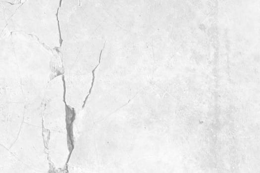 White Crack Concrete Wall Background.