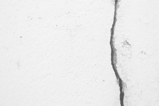 White Crack Concrete Wall Texture Background.
