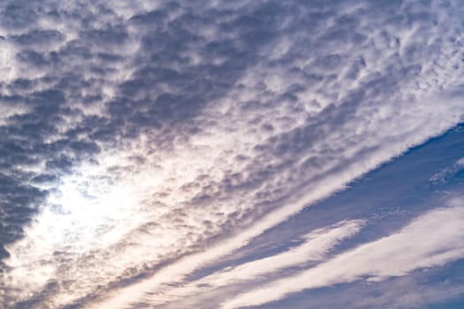 blue sky with cloud on sunny day with filter