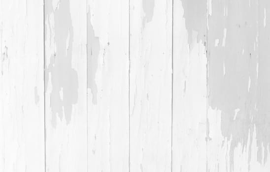 White Peeling Paint Wood Texture Wall Background.