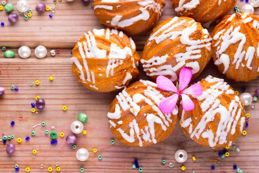 Closeup of a group of assorted cookies. colorful image