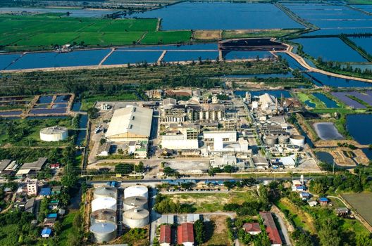 Farming countryside farming industrial development aerial photo