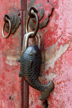 Ancient Lock in Fish Shape.