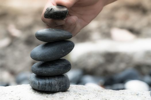 All the successful have a good support,  zen stone, balance, rock, peaceful concept